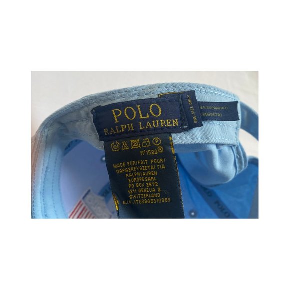 NWT Polo Ralph Lauren Light Blue Classic Cotton Baseball Cap Logo Embroidered - Picture 5 of 5